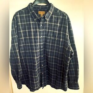 Faded Glory Original Men’s Flannel Shirt Size 2XL Dark Navy​​​​​​​